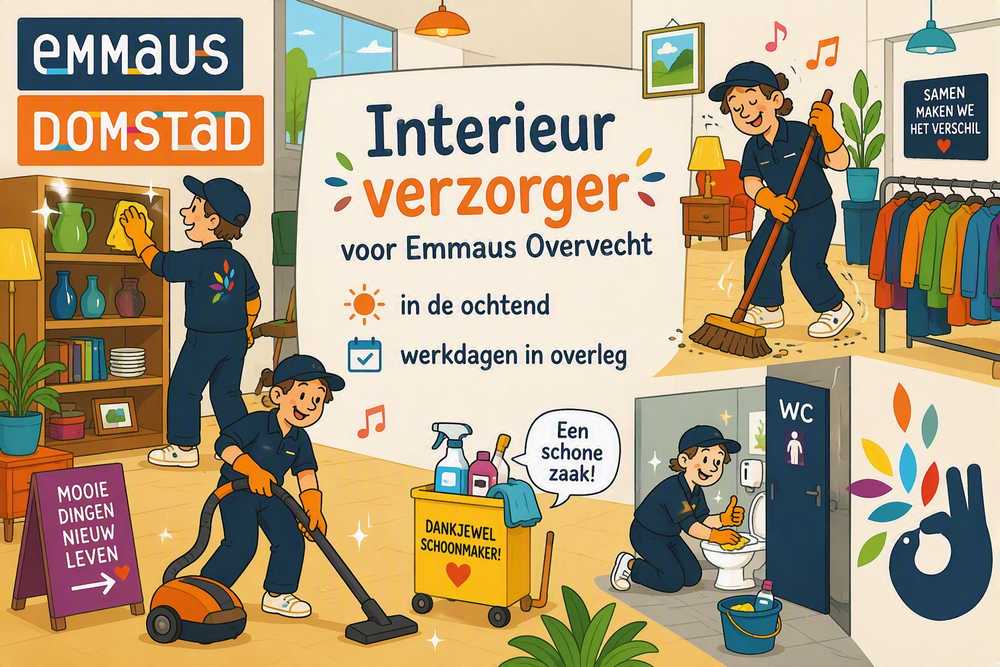 Flyer vacature interieurverzorger, augustus 2026