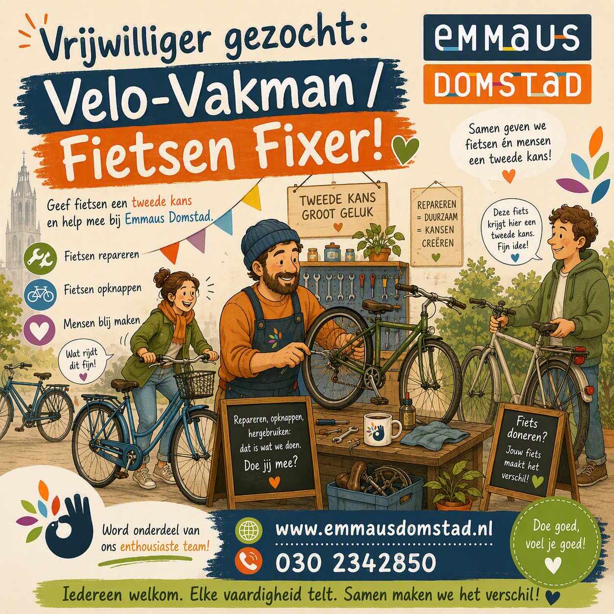 Poster vacature Velo-Vakman, september 2026